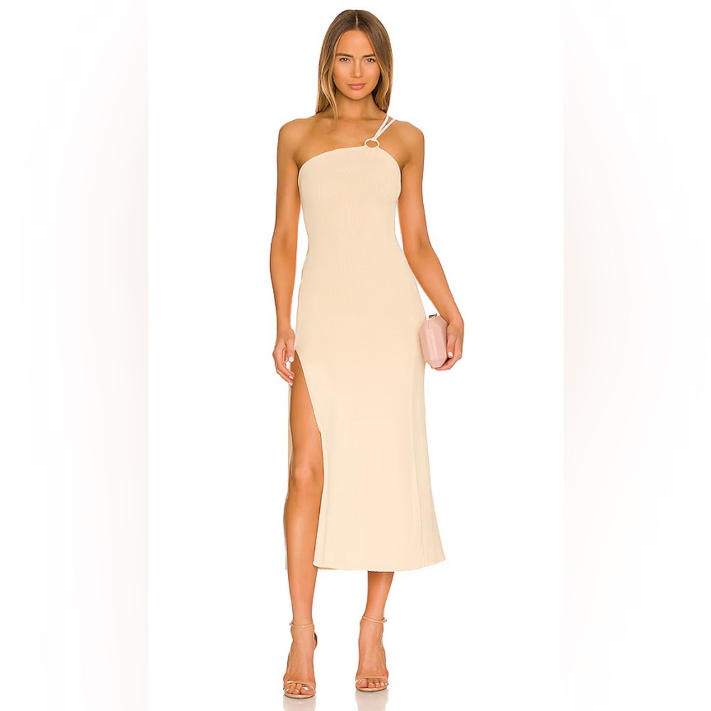 For Love & Lemons Keisha Midi Dress in Yellow